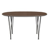 Fritz Hansen Superellipse™ Dining Table Warm Graphite/Walnut Veneer, 135x90 Cm