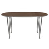 Fritz Hansen Superellipse™ Dining Table Warm Graphite/Walnut Veneer, 150x100 Cm