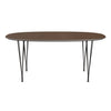 Fritz Hansen Superellipse Dining Table Warm Graphite/Walnut Veneer, 170x100 Cm