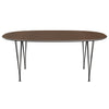 Fritz Hansen Superellipse™ Dining Table Warm Graphite/Walnut Veneer, 180x120 Cm