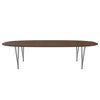 Fritz Hansen Superellipse Dining Table Warm Graphite/Walnut Veneer With Walnut Table Edge, 300x130 Cm