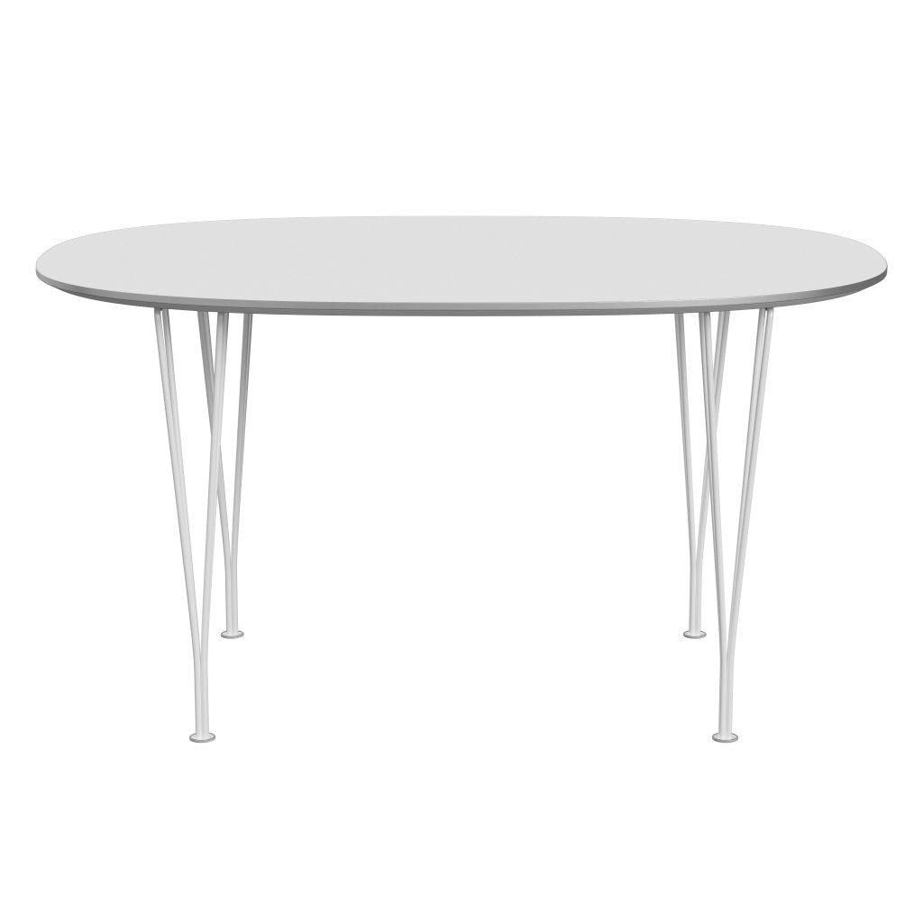 Fritz Hansen Superellipse Spisebord Hvid/Hvid Laminat, 135x90 Cm