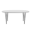 Fritz Hansen Superellipse Extendable Table Black/White Fenix Laminates, 270x100 Cm