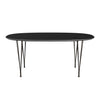 Fritz Hansen Superellipse Extendable Table Brown Bronze/Black Fenix Laminates, 270x100 Cm