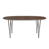 Fritz Hansen Superellipse Extendable Table Brown Bronze/Walnut Veneer, 270x100 Cm