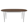 Fritz Hansen Superellipse Extendable Table Chrome/Walnut Veneer, 300x120 Cm