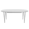 Fritz Hansen Superellipse Extendable Table Chrome/White Fenix Laminates, 300x120 Cm