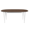 Fritz Hansen Superellipse Extendable Table White/Walnut Veneer, 300x120 Cm