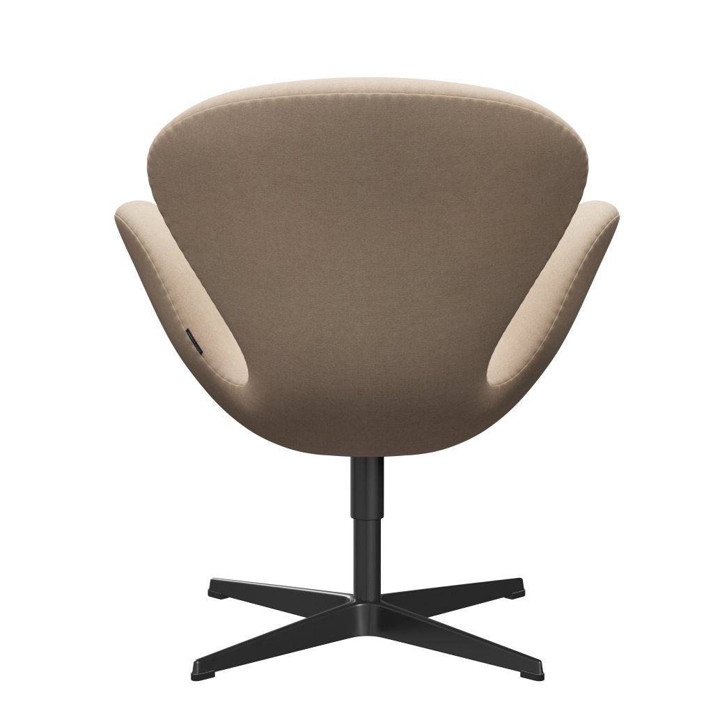 [product_category]-Fritz Hansen Swan Lounge Chair, Black Lacquered/Divina Md Crème-Fritz Hansen-3320-DMD203-BLLA-FRI-4