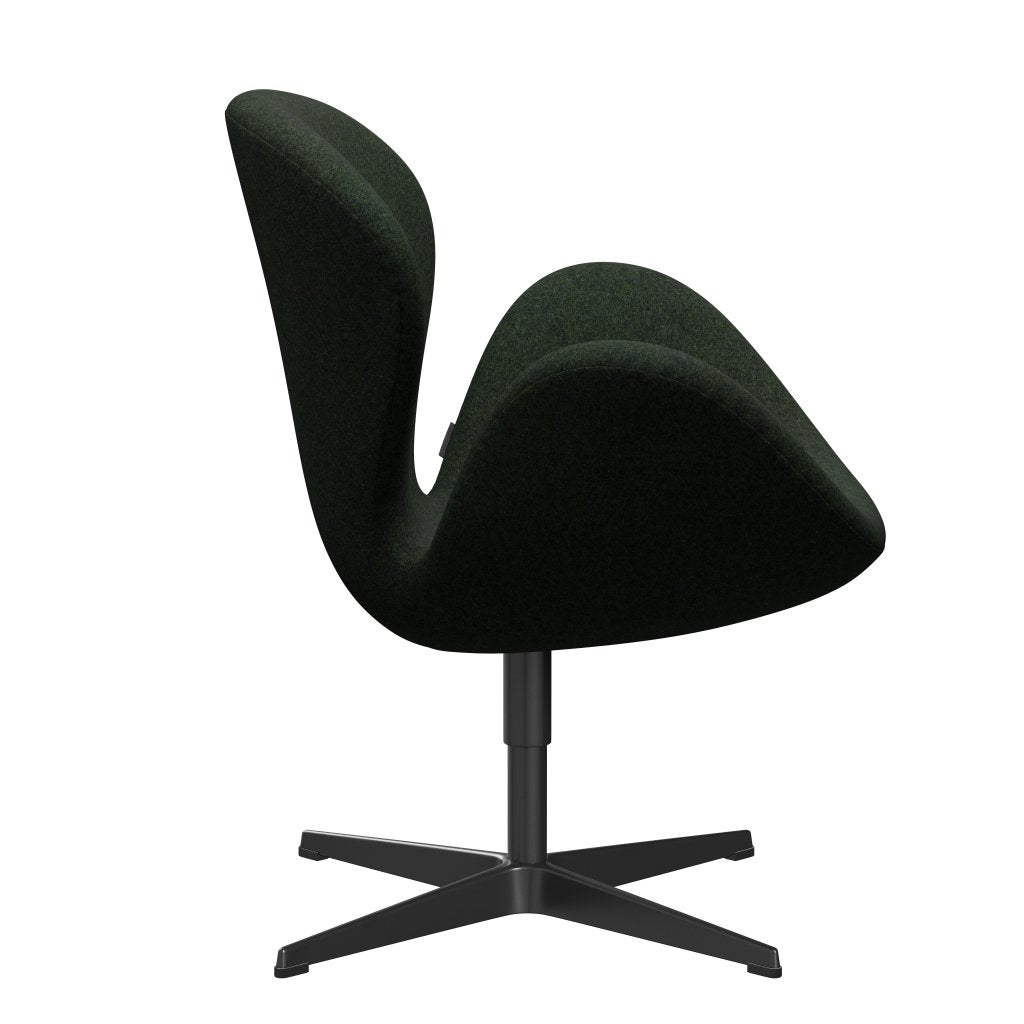 [product_category]-Fritz Hansen Swan Lounge Chair, Black Lacquered/Divina Md Moss Green-Fritz Hansen-3320-DMD973-BLLA-FRI-3