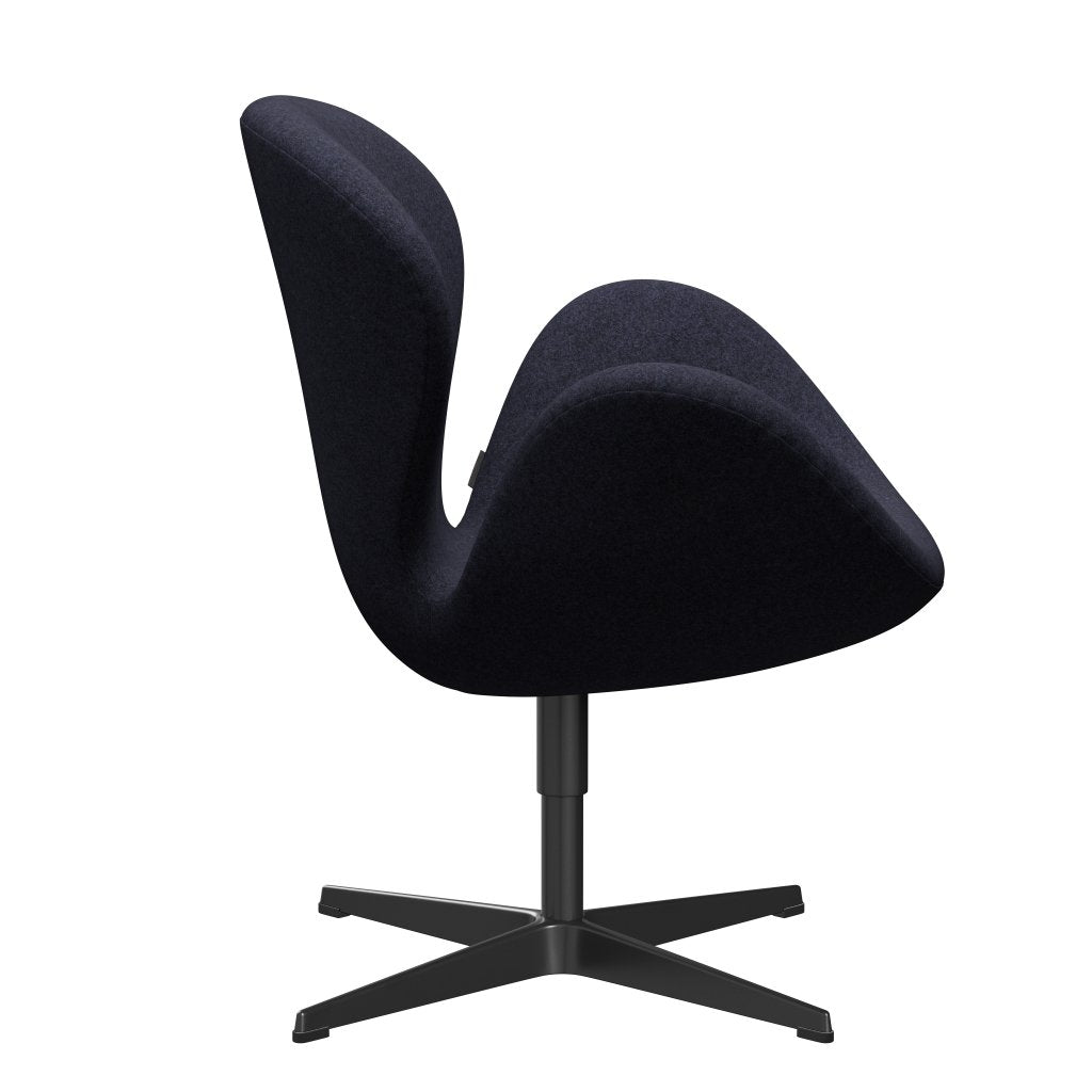 [product_category]-Fritz Hansen Swan Lounge Chair, Black Lacquered/Divina Melange Grey/Purple-Fritz Hansen-3320-DIM687-BLLA-FRI-3