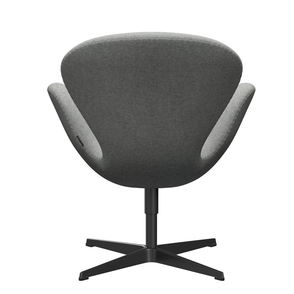 [product_category]-Fritz Hansen Swan Lounge Chair, Black Lacquered/Divina Melange Light Grey-Fritz Hansen-3320-DIM120-BLLA-FRI-4