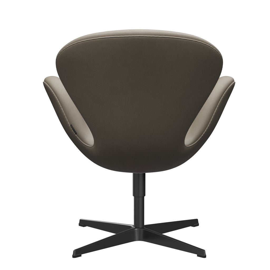 [product_category]-Fritz Hansen Swan Lounge Chair, Black Lacquered/Essential Light Grey-Fritz Hansen-3320-STLIGR-BLLA-FRI-4