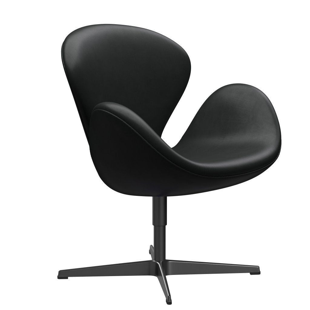 [product_category]-Fritz Hansen Swan Lounge Chair, Black Lacquered/Grace Black-Fritz Hansen-3320-ELBLA-BLLA-FRI-2