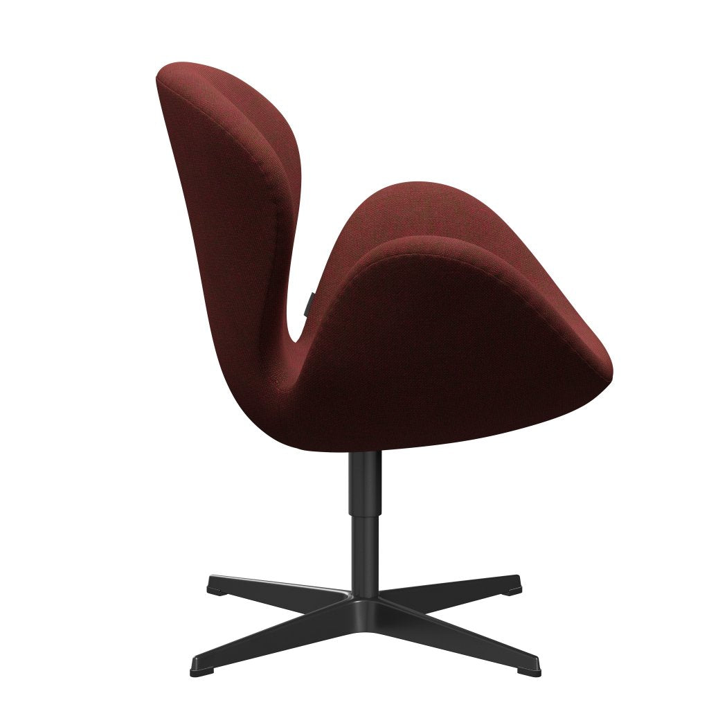 [product_category]-Fritz Hansen Swan Lounge Chair, Black Lacquered/Hallingdal Red/Green-Fritz Hansen-3320-HAL660-BLLA-FRI-3