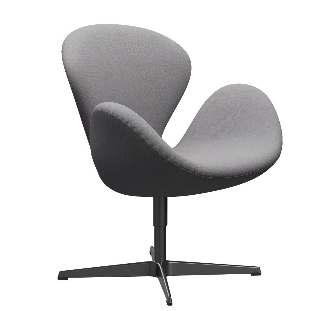 [product_category]-Fritz Hansen Swan Lounge Chair, Black Lacquered/Tonus Light Grey-Fritz Hansen-3320-TON216-BLLA-FRI-2