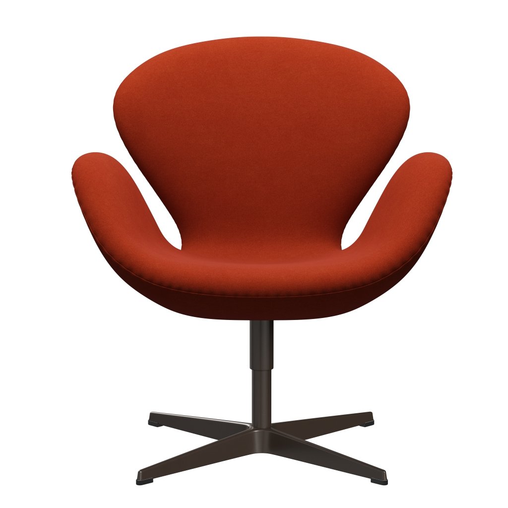 [product_category]-Fritz Hansen Swan Lounge Chair, Brown Bronze/Divina Terracotta-Fritz Hansen-3320-DIV552-BBBASE-FRI-1