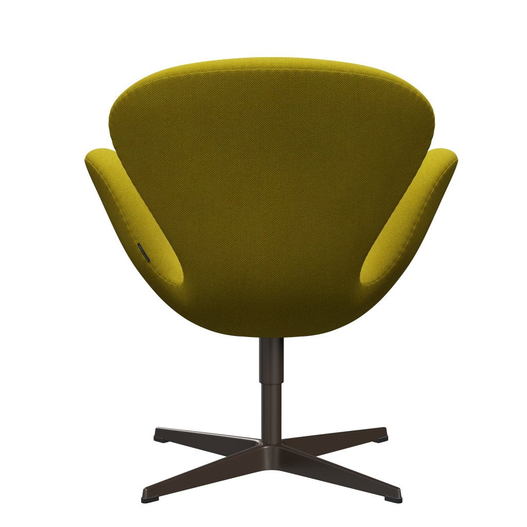 [product_category]-Fritz Hansen Swan Lounge Chair, Brown Bronze/Hallingdal Yellow/Green-Fritz Hansen-3320-HAL420-BBBASE-FRI-4