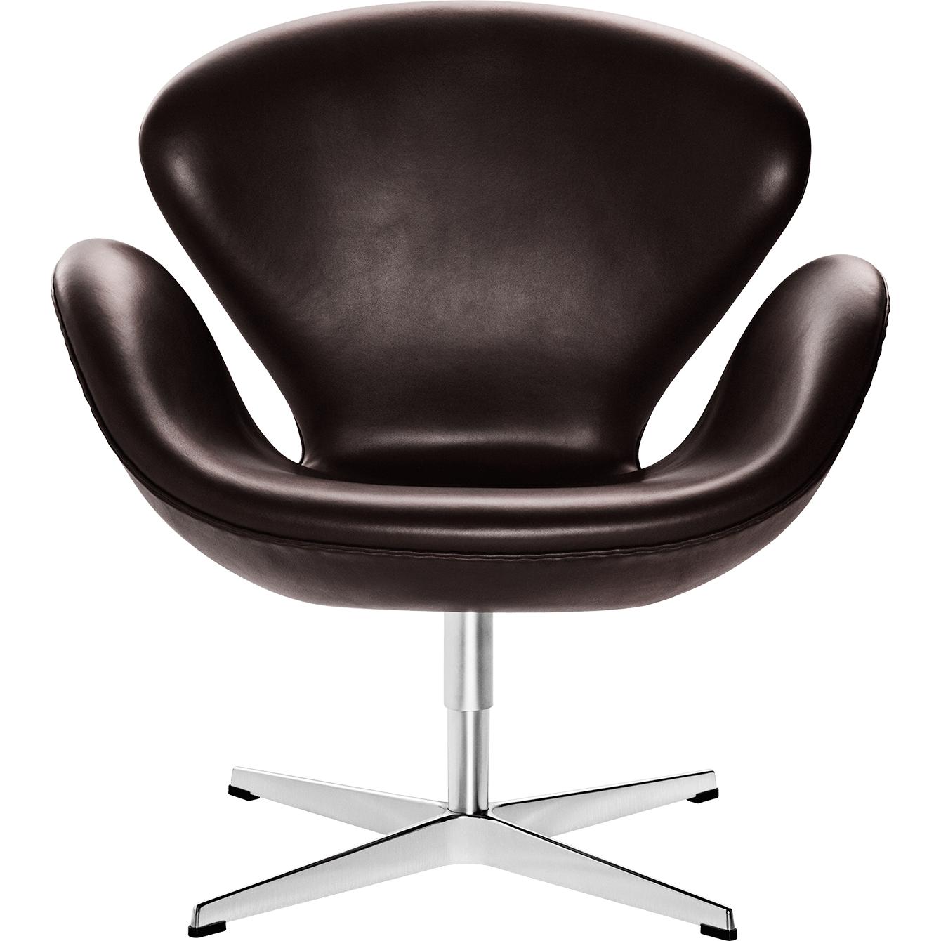 [product_category]-Fritz Hansen Swan Lounge Chair Leather, Basic Black-Fritz Hansen-3320-basic black-FRI-1