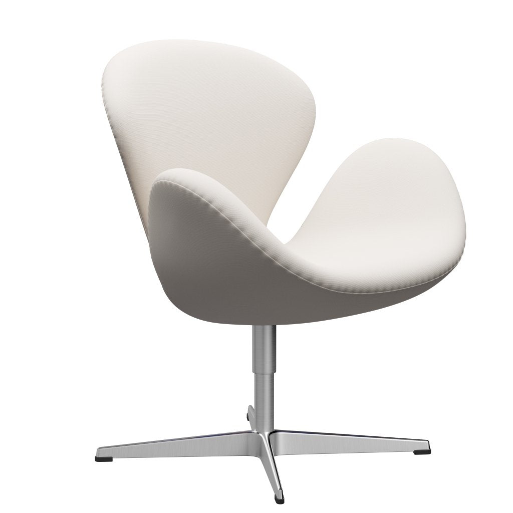 [product_category]-Fritz Hansen Swan Lounge Chair, Satin Brushed Aluminium/Fame White-Fritz Hansen-3320-F60005-SPAL-FRI-2