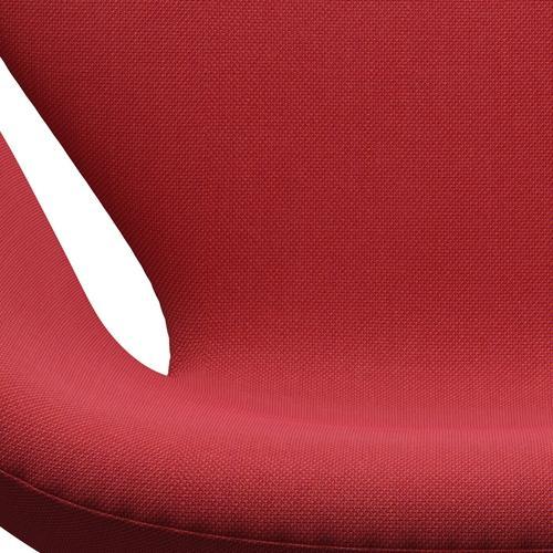 [product_category]-Fritz Hansen Swan Lounge Chair, Satin Brushed Aluminium/Steelcut Trio Red-Fritz Hansen-3320-STR553-SPAL-FRI-6