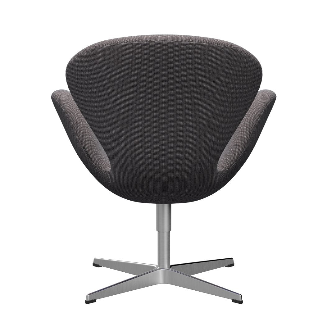 [product_category]-Fritz Hansen Swan Lounge Chair, Satin Brushed Aluminium/Steelcut Trio Soft Blue/Brown/Black-Fritz Hansen-3320-STR336-SPAL-FRI-4