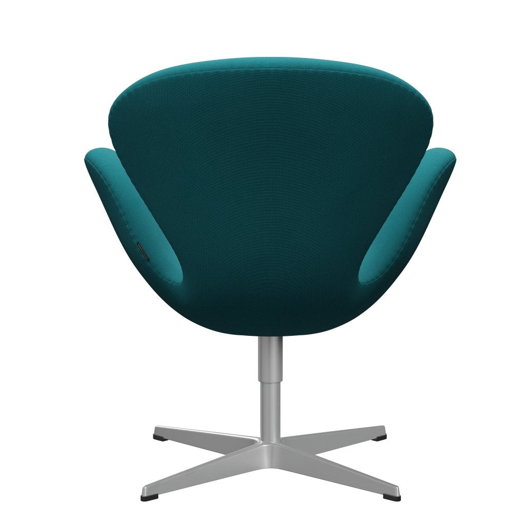 [product_category]-Fritz Hansen Swan Lounge Chair, Silver Grey/Fame Green Turquoise-Fritz Hansen-3320-F67067-SGBASE-FRI-4