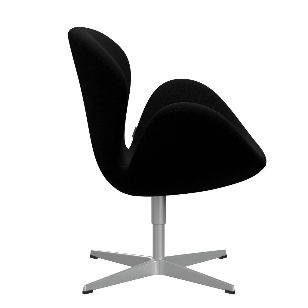 [product_category]-Fritz Hansen Swan Lounge Chair, Silver Grey/Hallingdal Black-Fritz Hansen-3320-HAL190-SGBASE-FRI-3