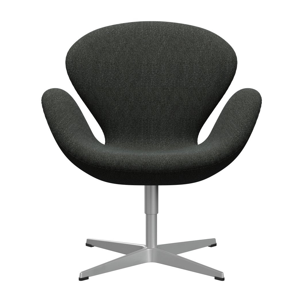 [product_category]-Fritz Hansen Swan Lounge Chair, Silver Grey/Hallingdal Black/Grey (368)-Fritz Hansen-3320-HAL368-SGBASE-FRI-1