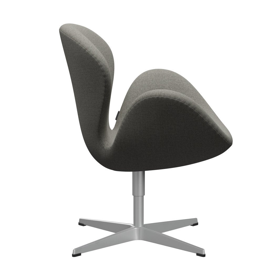 [product_category]-Fritz Hansen Swan Lounge Chair, Silver Grey/Re Wool Grey White/Uni-Fritz Hansen-3320-REW128-SGBASE-FRI-3