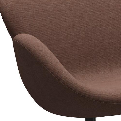 [product_category]-Fritz Hansen Swan Sofa 2 Seater, Black Lacquered/Canvas Maroon-Fritz Hansen-3321-CA0356-BLLA-FRI-7