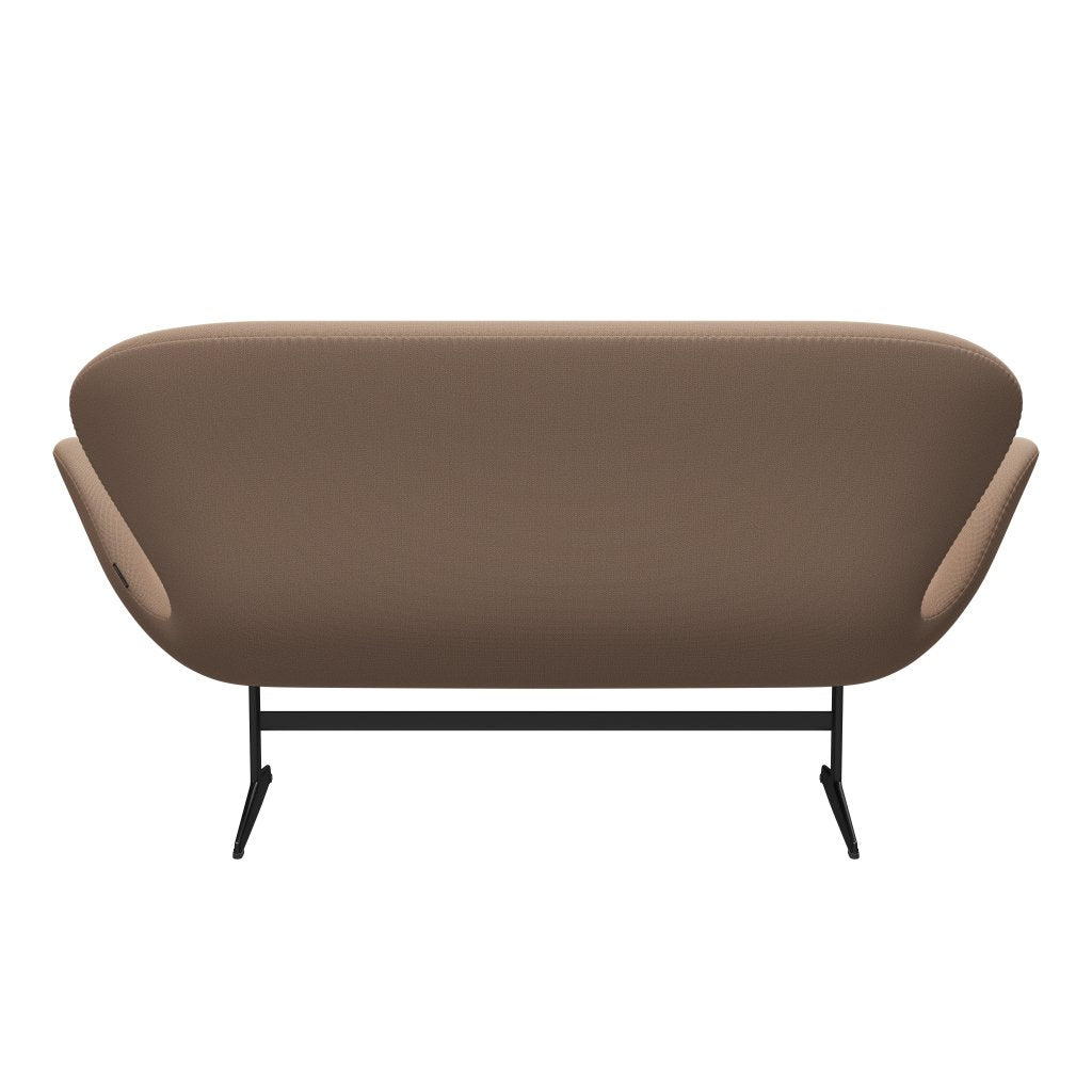 [product_category]-Fritz Hansen Swan Sofa 2 Seater, Black Lacquered/Capture Pink Sand-Fritz Hansen-3321-CP4803-BLLA-FRI-4