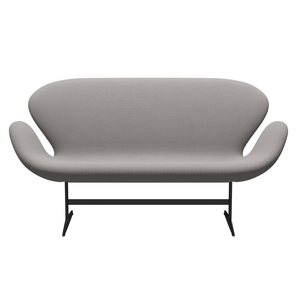 [product_category]-Fritz Hansen Swan Sofa 2 Seater, Black Lacquered/Christianshavn Beige-Fritz Hansen-3321-CH1121-BLLA-FRI-1