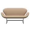 Fritz Hansen Swan™ Sofa 2 Seater, Black Lacquered/Comfort Beige (61003)