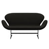 Fritz Hansen Swan™ Sofa 2 Seater, Black Lacquered/Comfort Black (61013)