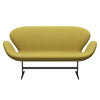Fritz Hansen Swan™ Sofa 2 Seater, Black Lacquered/Comfort Sand Light (01049)
