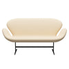 Fritz Hansen Swan™ Sofa 2 Seater, Black Lacquered/Comfort White/Beige