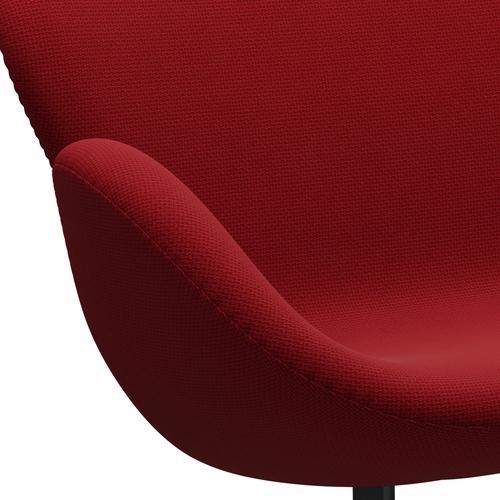 [product_category]-Fritz Hansen Swan Sofa 2 Seater, Black Lacquered/Diablo Warm Red-Fritz Hansen-3321-DIA300-BLLA-FRI-7