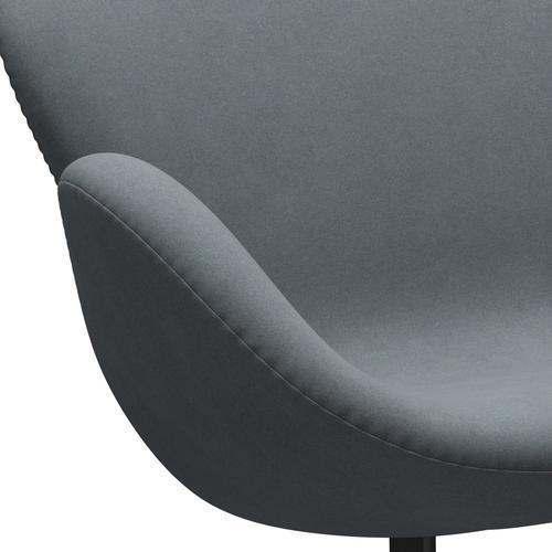 [product_category]-Fritz Hansen Swan Sofa 2 Seater, Black Lacquered/Divina Light Grey-Fritz Hansen-3321-DIV171-BLLA-FRI-7