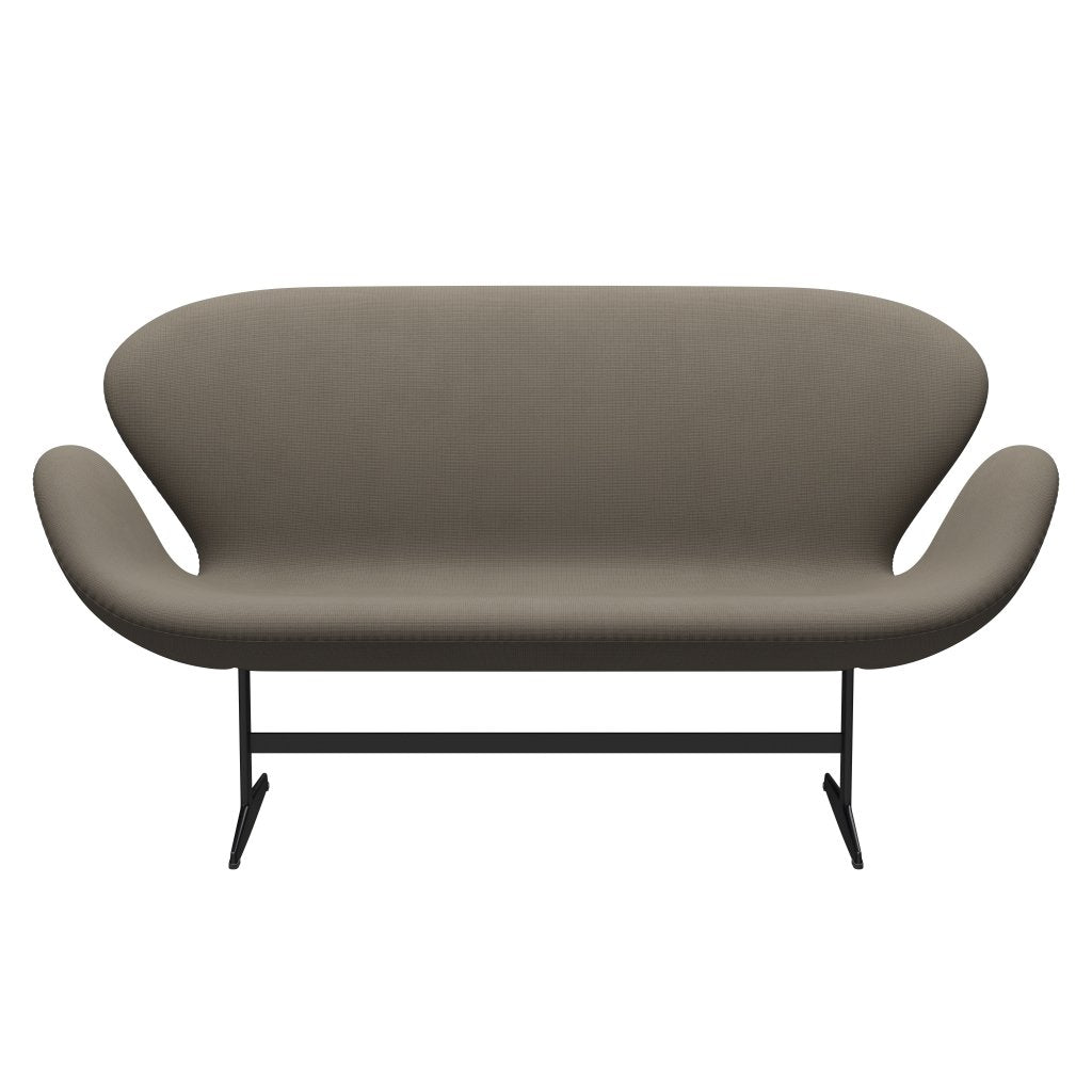 Fritz Hansen Svanesofa 2-Personers, Sortlakeret/Fame Beige (61003)