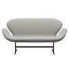 Fritz Hansen Swan™ Sofa 2 Seater, Black Lacquered/Fiord Beige/Stone
