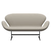 Fritz Hansen Swan Sofa 2 Seater, Black Lacquered/Steelcut Trio Sand