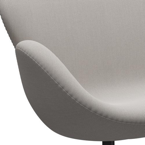 [product_category]-Fritz Hansen Swan Sofa 2 Seater, Black Lacquered/Steelcut Trio White & Grey-Fritz Hansen-3321-STR205-BLLA-FRI-6