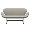 Fritz Hansen Swan Sofa 2 Seater, Black Lacquered/Sunniva Beige