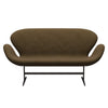 Fritz Hansen Swan Sofa 2 Seater, Brown Bronze/Canvas Autumn Beige