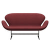 Fritz Hansen Swan™ Sofa 2 Seater, Brown Bronze/Canvas Bordeaux