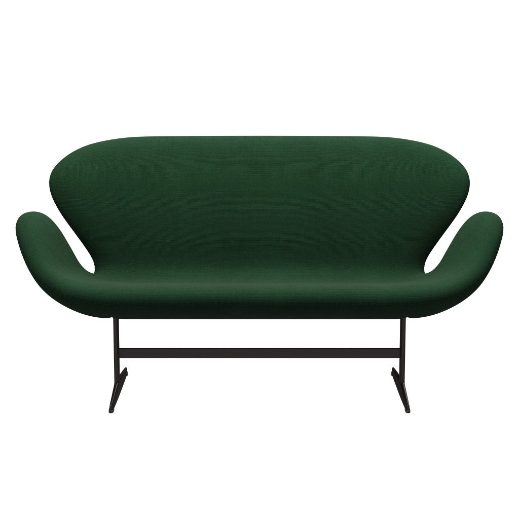 [product_category]-Fritz Hansen Swan Sofa 2 Seater, Brown Bronze/Canvas Grass Green-Fritz Hansen-3321-CA0946-BBBASE-FRI-1