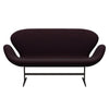 Fritz Hansen Swan Sofa 2 Seater, Brown Bronze/Canvas Ocean Violet