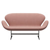 Fritz Hansen Swan Sofa 2 Seater, Brown Bronze/Canvas Pale Pink