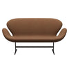 Fritz Hansen Swan Sofa 2 Seater, Brown Bronze/Canvas Sand Colours